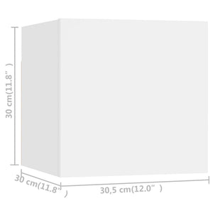 Set Mobili Porta TV 6 pz Bianco in Legno Multistrato 3078684