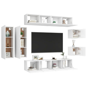 Set Mobile TV 8 pz Bianco in Truciolato cod mxl 33955
