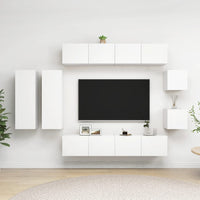 Set Mobile TV 8 pz Bianco in Truciolato cod mxl 33955