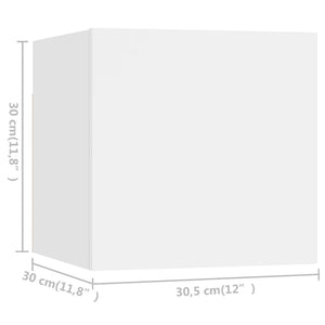 Set Mobili Porta TV 8 pz Bianco in Legno Multistrato