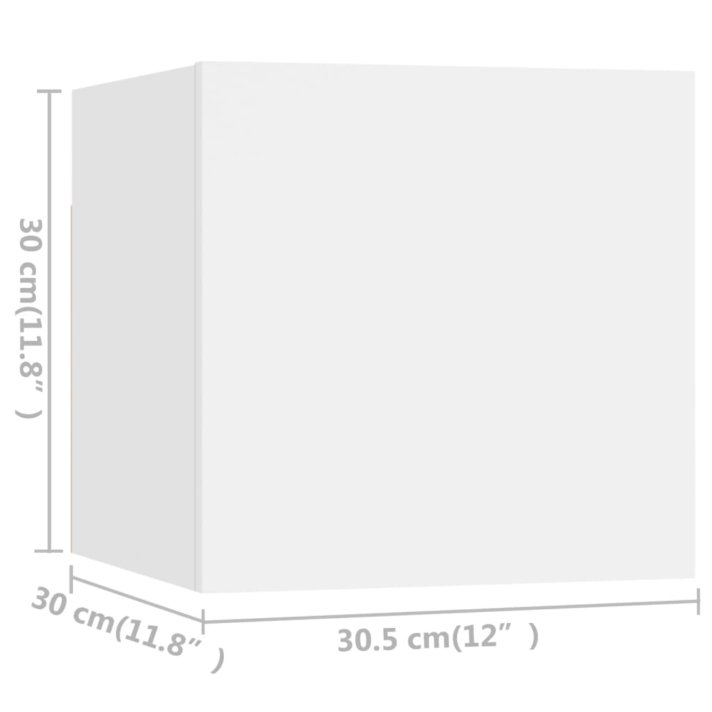 Set Mobili Porta TV 6 pz Bianco in Legno Multistrato 3078720