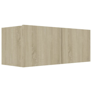 Set di Mobili TV 4 pz-Set di 4 Credenza per TV Rovere Sonoma in Legno Multistrato 535396