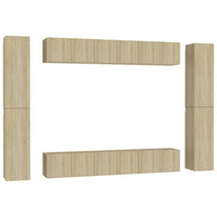 Set Porta TV 10 pz Rovere Sonoma in Truciolato  cod mxl 6855