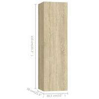 Set di Mobili TV 4 pz Rovere Sonoma in Legno Multistrato 3079048