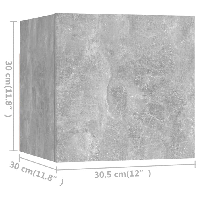 Set di Mobili Porta TV 10pz Grigio Cemento in Legno Multistrato 3079067