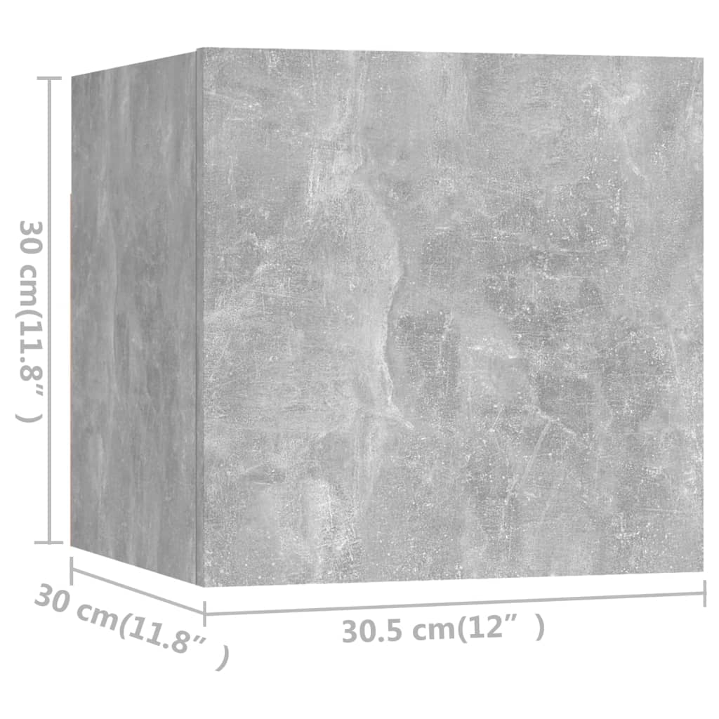 Set di Mobili Porta TV 6 pz Grigio Cemento in Legno Multistrato 3079140