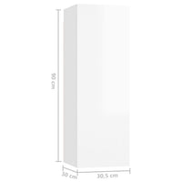 Set Mobile TV 5 pz Bianco Lucido in Truciolato cod mxl 21018