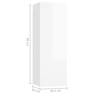 Set Mobile TV 3 pz Bianco Lucido in Truciolato cod mxl 13458