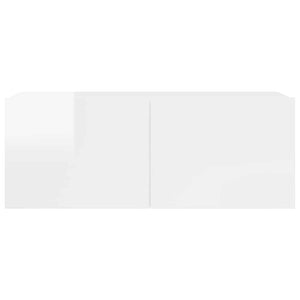 Set di Mobili Porta TV 6 pz Bianco Lucido in Legno Multistrato 3079329