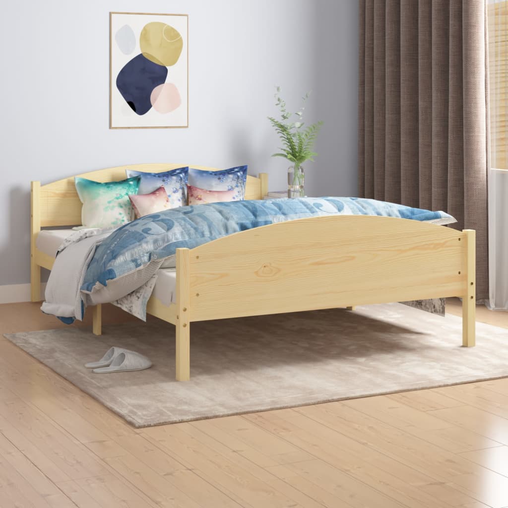 Giroletto senza Materasso-Struttura Letto 160x200 cm in Legno Massello di Pino 329108