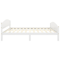 Giroletto senza Materasso Bianco 140x200 cm in Legno di Pino