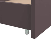 Giroletto Cassetti-Struttura Letto con contenitore Marrone Scuro Legno Massello Pino 90x200 cm