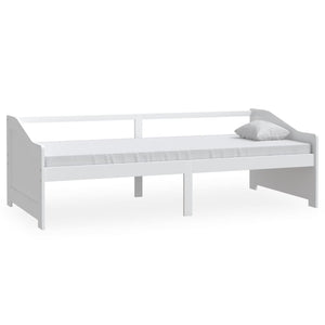 Divano Letto a 3 Posti Bianco Legno Massello di Pino 90x200cm 322165