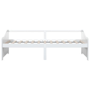 Divano Letto a 3 Posti Bianco Legno Massello di Pino 90x200cm 322165