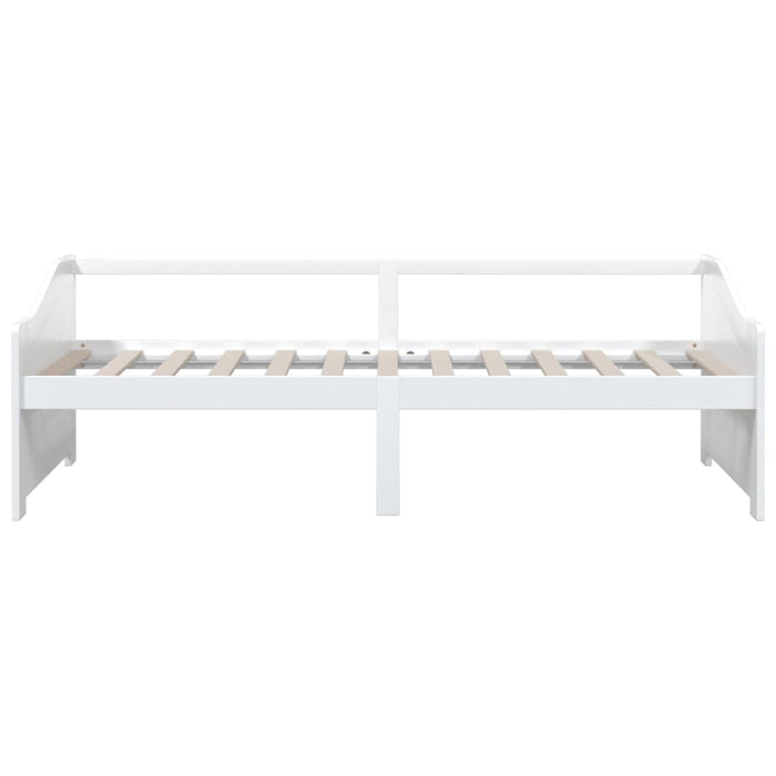 Divano Letto a 3 Posti Bianco Legno Massello di Pino 90x200cm 322165