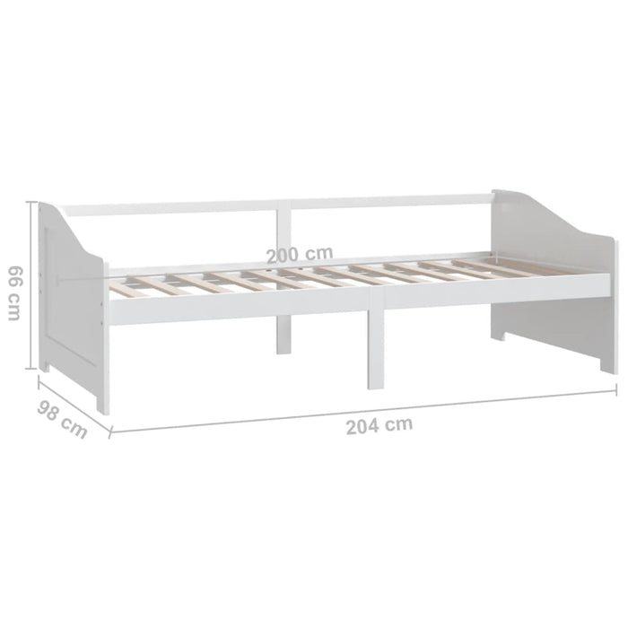 Divano Letto a 3 Posti-Sofa Letto 3 Posti-Daybed Bianco Legno Massello di Pino 90x200cm