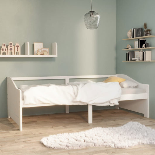 Divano Letto a 3 Posti-Sofa Letto 3 Posti-Daybed Bianco Legno Massello di Pino 90x200cm