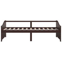 Divano Letto a 3 Posti Marrone Scuro Massello di Pino 90x200cm