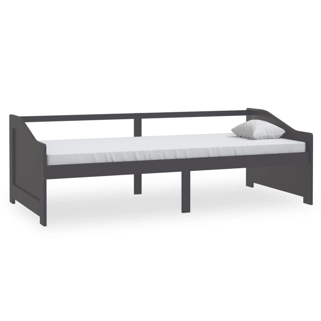 Divano Letto a 3 Posti-Sofa Letto 3 Posti-Daybed Grigio Legno Massello di Pino 90x200cm