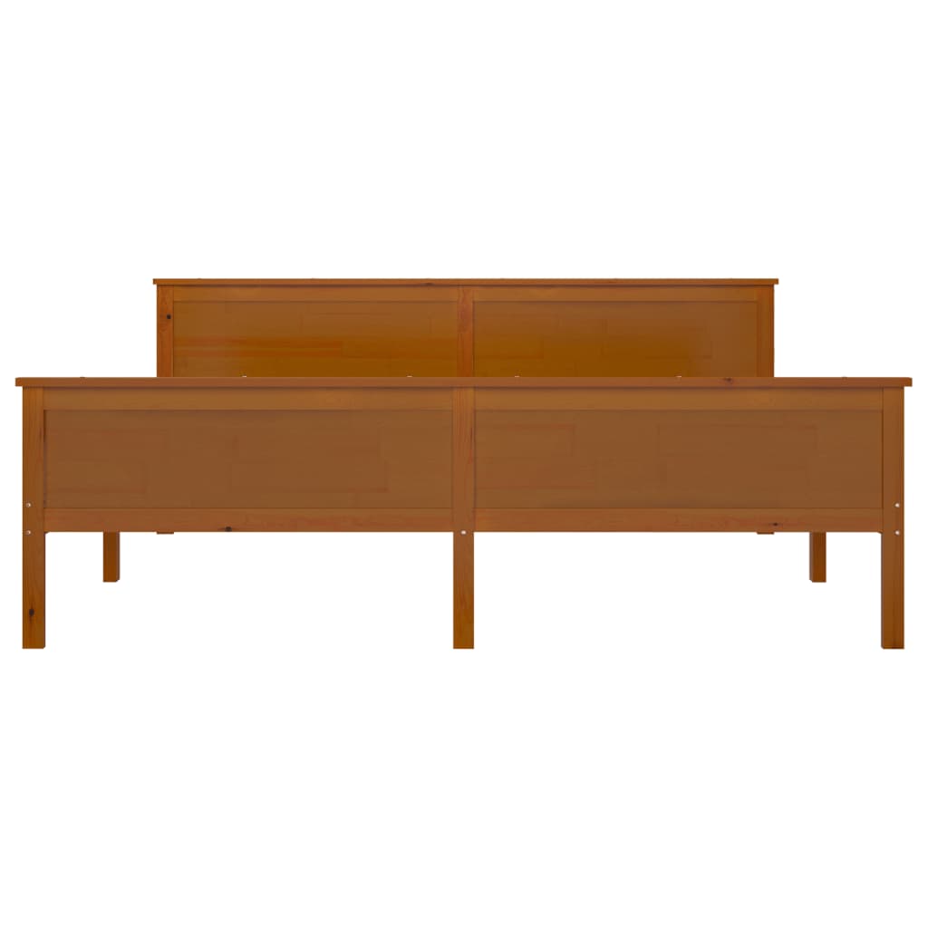 Giroletto Marrone Ambra in Legno Massello di Pino 180x200 cm 322193