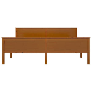 Giroletto Marrone Ambra in Legno Massello di Pino 180x200 cm 322193