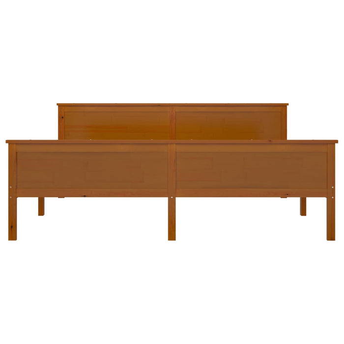 Giroletto Marrone Ambra in Legno Massello di Pino 180x200 cm 322193