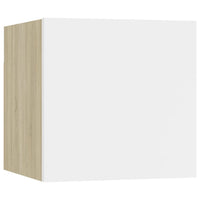 Comodini 2 pz Bianco Rovere Sonoma 30,5x30x30 cm in Truciolato cod mxl 30304