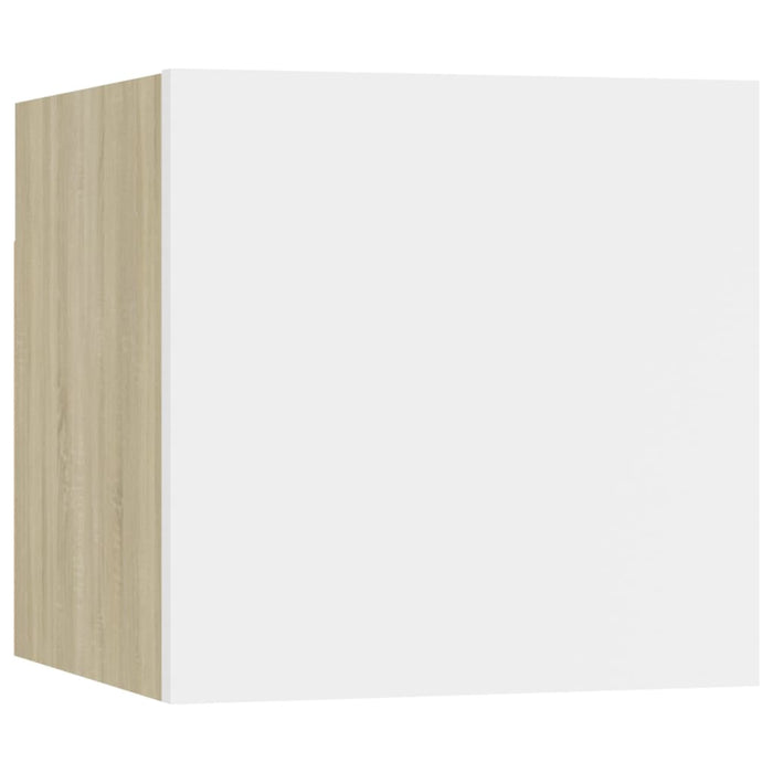 Comodini 2 pz Bianco Rovere Sonoma 30,5x30x30 cm in Truciolato cod mxl 30304