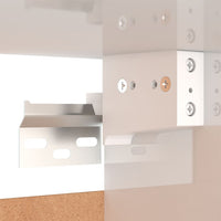 Comodini Bianco Lucido 2 pz 30,5x30x30 cm in Truciolato cod mxl 61813