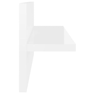 Mensole a Muro 2 pz Bianco Lucido 40x11,5x18 cm cod mxl 33476