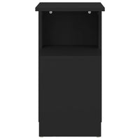 Tavolino Nero 36x30x56 cm in Legno Multistrato 802994