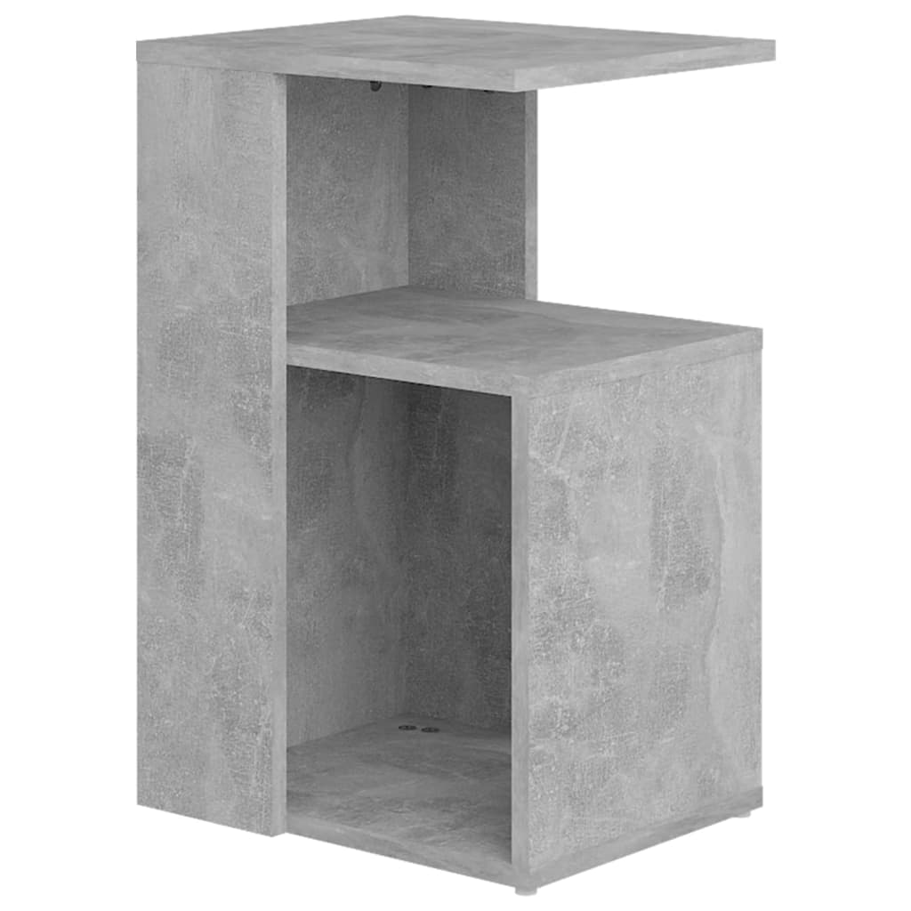 Tavolino Grigio Cemento 36x30x56 cm in Legno Multistrato 802997