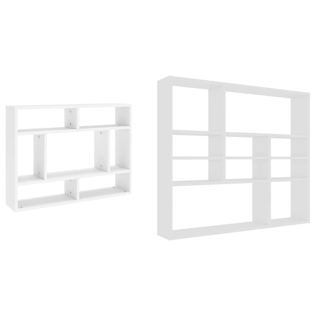 Scaffale a Parete Bianco 75x16x55 cm in in Multistrato 803002