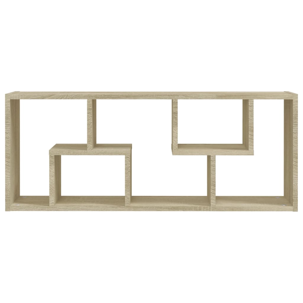 Scaffale a Parete Rovere Sonoma 36x16x90 cm Legno Multistrato 803014