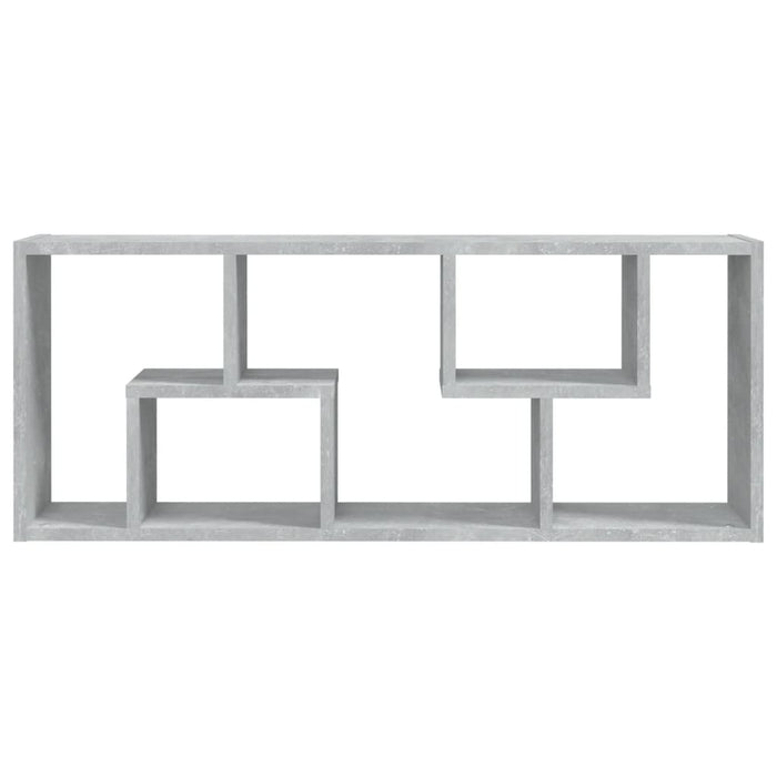 Scaffale a Parete Grigio Cemento 36x16x90 cm Legno Multistrato 803015