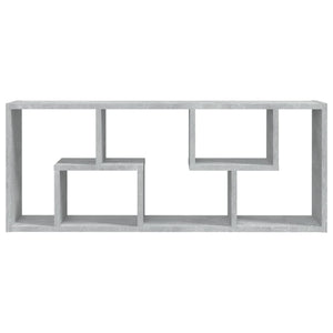 Scaffale a Parete Grigio Cemento 36x16x90 cm Legno Multistrato 803015