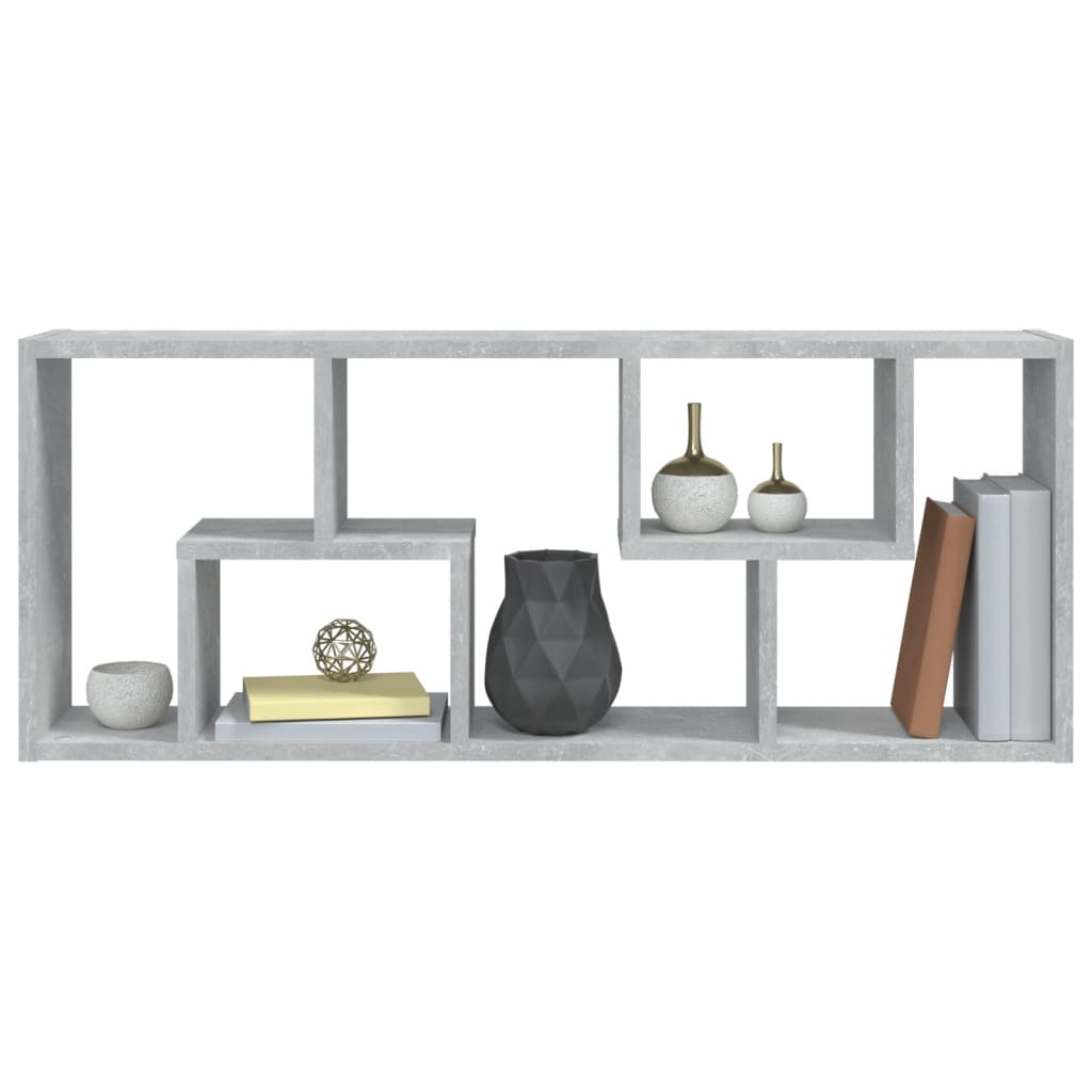Scaffale a Parete Grigio Cemento 36x16x90 cm in Truciolato cod mxl 33194