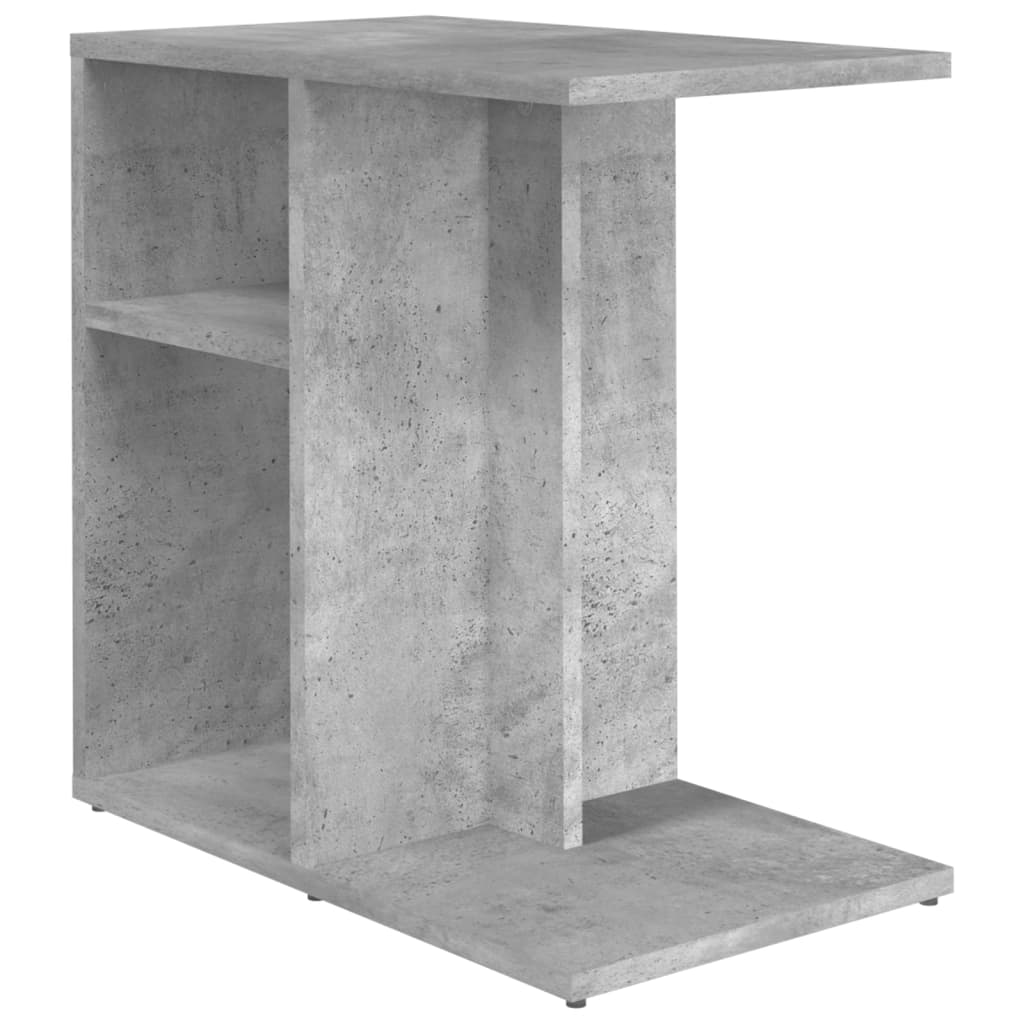 Tavolino Grigio Cemento 50x30x50 cm in Legno Multistrato 803024