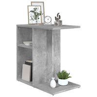 Tavolino Grigio Cemento 50x30x50 cm in Legno Multistrato 803024
