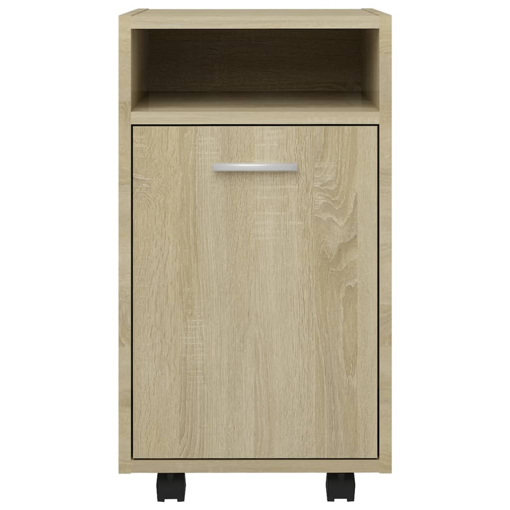 Credenza con Ruote Rovere Sonoma 33x38x60 cm Legno Multistrato 803050