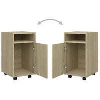 Credenza con Ruote Rovere Sonoma 33x38x60 cm Legno Multistrato 803050