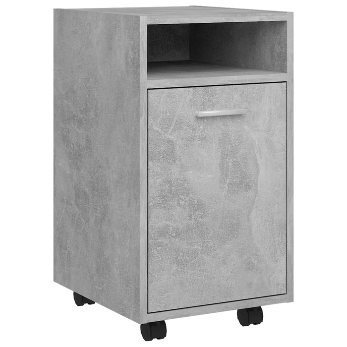 Credenza con Ruote Grigio Cemento 33x38x60 cm Legno Multistrato 803051