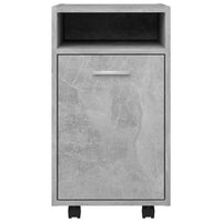Credenza con Ruote Grigio Cemento 33x38x60 cm Legno Multistrato 803051