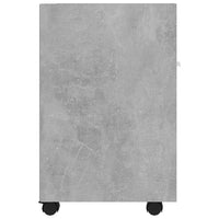 Credenza con Ruote Grigio Cemento 33x38x60 cm Legno Multistrato 803051