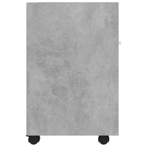 Credenza con Ruote Grigio Cemento 33x38x60 cm Legno Multistrato 803051