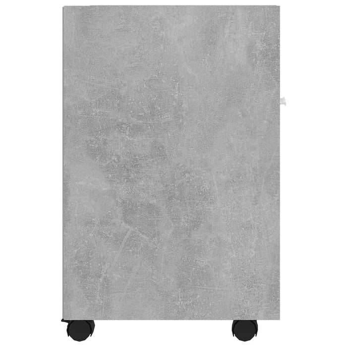 Credenza con Ruote Grigio Cemento 33x38x60 cm Legno Multistrato 803051
