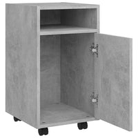 Credenza con Ruote Grigio Cemento 33x38x60 cm Legno Multistrato 803051