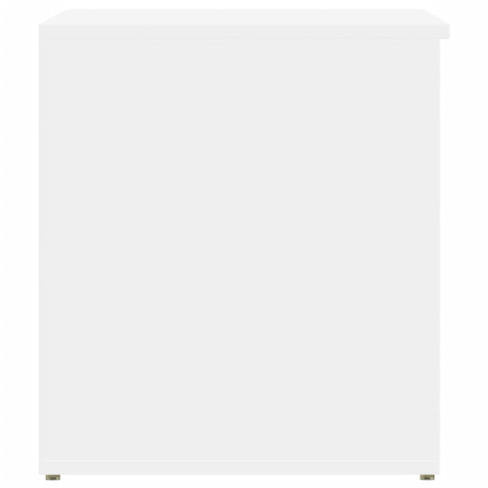Cassapanca Bianca 84x42x46 cm in Legno Ingegnerizzato 803056