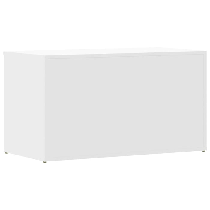 Cassapanca Bianca 84x42x46 cm in Legno Ingegnerizzato 803056