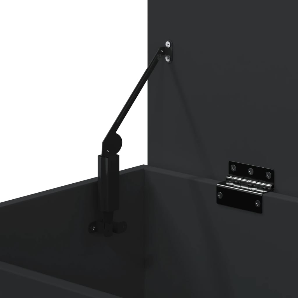 Cassapanca Nera 84x42x46 cm in Legno Ingegnerizzato 803057